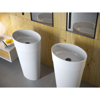 BESCO umývadlo voľne stojace UNIQA, 465x325x840 mm, biela farba, liaty mramor KEUNIVSW