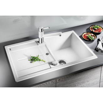 Blanco METRA 45 S 513028 drez s odkvapom, obojstranný biela drez vstavaný
