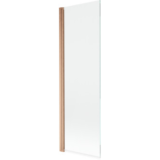 Vaňová zástena Mexen Mist s jedným krídlom 60 x 150 cm, priehľadná, kartáčovaná meď - 8A9-060-001-65-00
