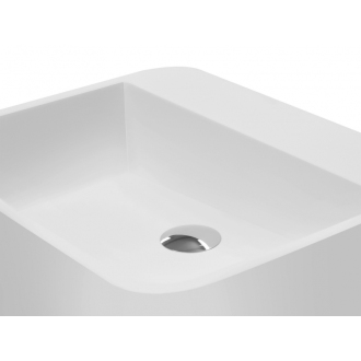 BESCO umývadlo voľne stojace ASSOS S-LINE, 520x410x850 mm, biela, liaty mramor KEASSLIVSW