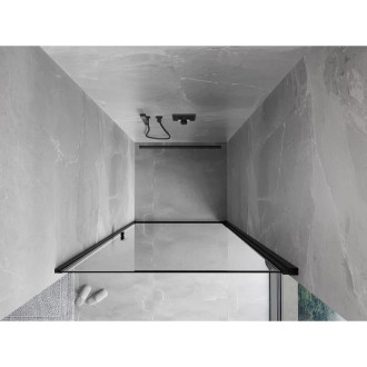 Sprchové dvere Mexen Mist-B s pravými pántami 90 cm, čierny rám, čierne - 8A2-090-000-70-70-P