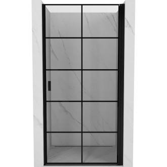 Sprchové dvere Mexen Mist-B s pravými pántami 80 cm, čierny rošt, čierne - 8A2-080-000-70-77-P