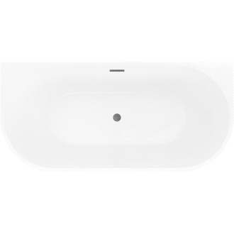 Voľne stojaca závesná vaňa Mexen Oris s drážkovaným povrchom 170 x 80 cm, biela/sivá, kartáčovaný prepad vo farbe pištole gray - 52871708062-66