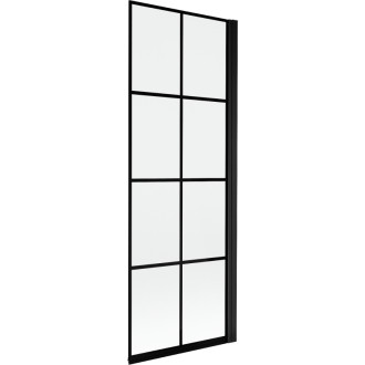 Mexen Mist vaňová zástena jednokrídlová pravá 70 x 150 cm, čierny kockovaný vzor, čierna - 8A9-070-001-70-77-P