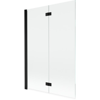 Vaňová zástena Mexen Mist 2-krídla ľavá 120 x 150 cm, priehľadná, čierna - 8A9-120-002-70-00-L