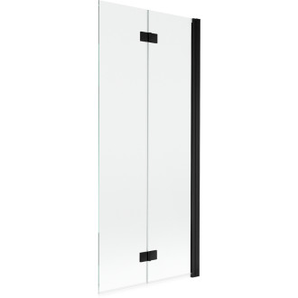 Mexen Mist vaňová zástena pravá, 2 krídla, 80 x 150 cm, priehľadná, čierna - 8A9-080-002-70-00-P