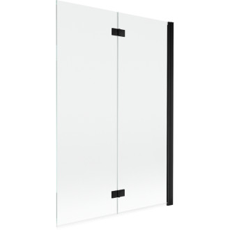 Mexen Mist vaňová zástena pravá, 2 krídla, 120 x 150 cm, priehľadná, čierna - 8A9-120-002-70-00-P