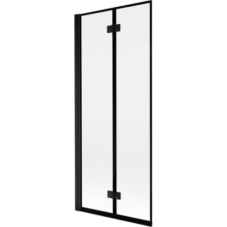 Mexen Mist vaňová zástena 2-krídla ľavá 80 x 150 cm, čierny rám, čierna - 8A9-080-002-70-70-L