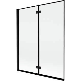 Mexen Mist vaňová zástena 2-krídla ľavá 140 x 150 cm, čierny rám, čierna - 8A9-140-002-70-70-L