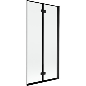 Mexen Mist vaňová zástena 2-krídla pravá 90 x 150 cm, čierny rám, čierna - 8A9-090-002-70-70-P