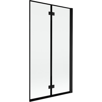 Mexen Mist vaňová zástena 2-krídla pravá 100 x 150 cm, čierny rám, čierna - 8A9-100-002-70-70-P