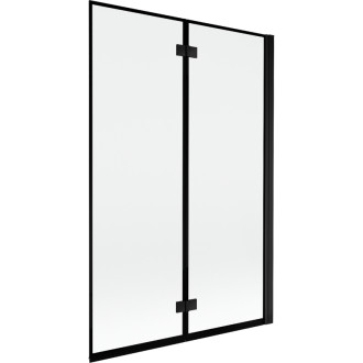 Mexen Mist vaňová zástena 2-krídla pravá 120 x 150 cm, čierny rám, čierna - 8A9-120-002-70-70-P