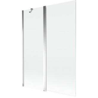 Vaňová zástena Mexen Mist s 2 krídlami 130 x 150 cm, priehľadná, chróm - 8A9-130-011-01-00