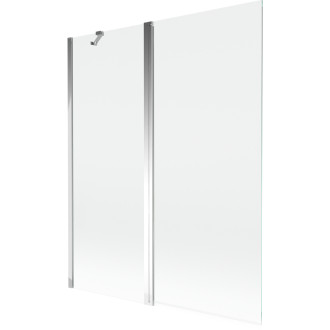 Vaňová zástena Mexen Mist s 2 krídlami 140 x 150 cm, priehľadná, chróm - 8A9-140-011-01-00