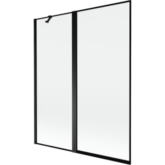 Mexen Mist vaňová zástena 2-krídla ľavá 140 x 150 cm, čierny rám, čierna - 8A9-140-011-70-70-L