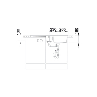 Blanco METRA 6 S 513045 drez s odkvapom, obojstranný aluminium drez vstavaný