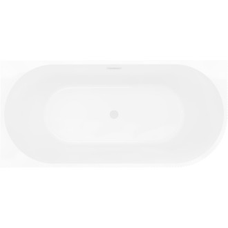 Voľne stojaca vaňa Mexen Silo do ľavého rohu, drážkovaná, 170 x 80 cm, biela, biely prepad - 52891708000L-20