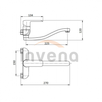 Invena SIROS BC-90-004 Drezová batéria, čierna