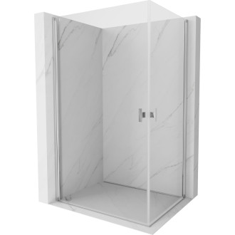 Mexen Mist-B Duo výklopný sprchovací kút 80 x 75 cm, priehľadný, chróm - 8A2-080-075-01-00