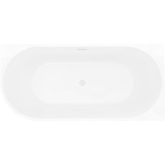 Voľne stojaca rohová vaňa Mexen Silo, pravá, drážkovaná, 150 x 75 cm, biela, biely prepad - 52891507500P-20