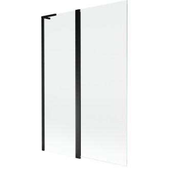 Vaňová zástena Mexen Mist L s 2 krídlami 110 x 150 cm, priehľadná, čierna - 8A9L-120-011-70-00
