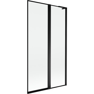 Mexen Mist L vaňová zástena s 2 krídlami pravá 100 x 150 cm, čierny rám, čierna - 8A9L-100-011-70-70-P