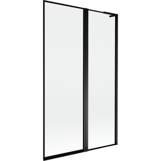 Mexen Mist L vaňová zástena s 2 krídlami pravá 110 x 150 cm, čierny rám, čierna - 8A9L-110-011-70-70-P