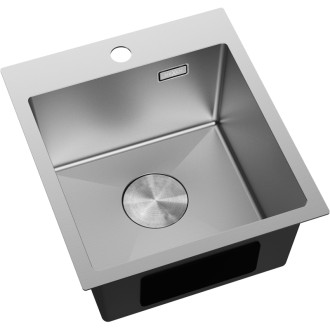 Jednodrezový oceľový drez Mexen Solix 400 x 450 mm, nerezová oceľ - 6401401000-01