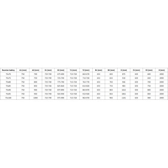Sprchovací kút Mexen Mist-B Duo s výklopným mechanizmom 75 x 70 cm, priehľadný, kartáčovaná meď - 8A2-075-070-65-00