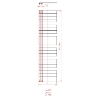 OLIVER vykurovací rebr 450/1796 antracit SIKODHR5001800A