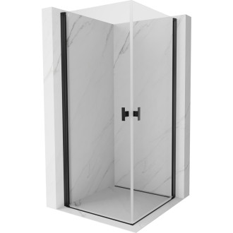 Mexen Mist-B Duo výklopný sprchovací kút 70 x 70 cm, priehľadný, čierny - 8A2-070-070-70-00