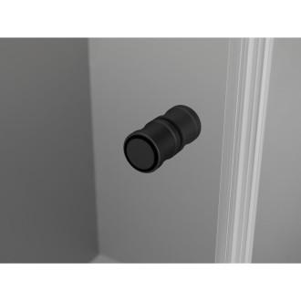 Sprchovací kút Mexen Mist-F Duo skladací 100 x 100 cm, čierny rám, čierna - 8A6-100L-100P-70-70