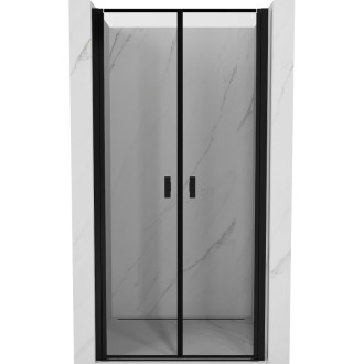 Sprchové dvere Mexen Mist s otočným výklopným mechanizmom 85 cm, čierny rám, čierne - 8A7-085-000-70-70