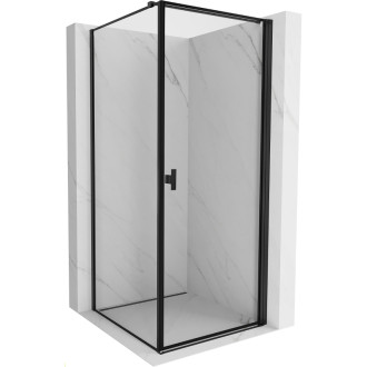 Sprchovací kút Mexen Mist-B s pravými pántami 70 x 70 cm, čierny rám, čierna - 8A2T-070-070-70-70-P