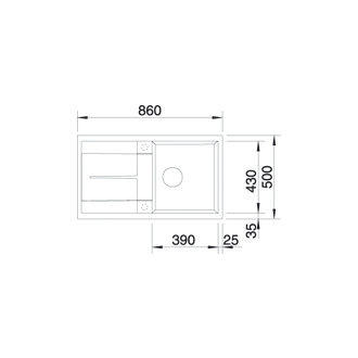Blanco METRA 5 S 513204 drez s odkvapom, obojstranný aluminium drez vstavaný