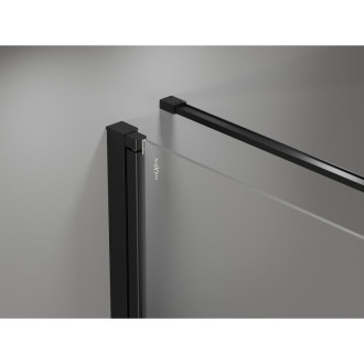 Sprchovací kút Mexen Mist-B s pravým pántom 70 x 100 cm, čierny rám, čierna - 8A2T-070-100-70-70-P