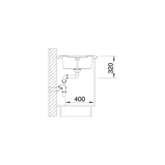 Blanco METRA 5 S 513204 drez s odkvapom, obojstranný aluminium drez vstavaný