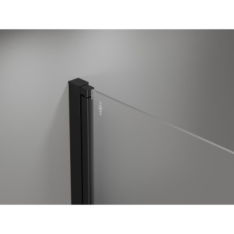 Mexen Mist-F Duo skladací sprchovací kút pravý 100 x 120 cm, čierny rošt, čierna - 8A6-100L-120P-70-77