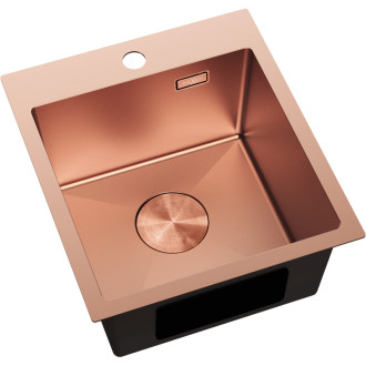 Jednodrezový oceľový drez Mexen Solix 400 x 450 mm, meď - 6401401000-65