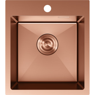 Jednodrezový oceľový drez Mexen Solix 400 x 450 mm, meď - 6401401000-65