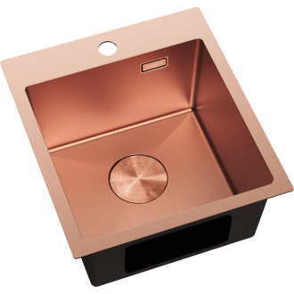 Jednodrezový oceľový drez Mexen Solix 400 x 450 mm, medená HC - 6401401000-65HC