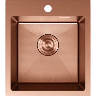 Jednodrezový oceľový drez Mexen Solix 400 x 450 mm, medená HC - 6401401000-65HC