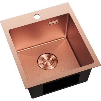 Jednodrezový oceľový drez Mexen Solix 400 x 450 mm, medená HC - 6401401000-65HC