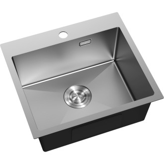 Jednodrezový oceľový drez Mexen Solix 500 x 450 mm, nerezová oceľ - 6402501000-01