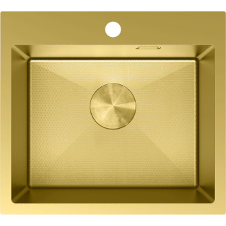 Jednodrezový oceľový drez Mexen Solix 500 x 450 mm, zlatá HC - 6402501000-55HC