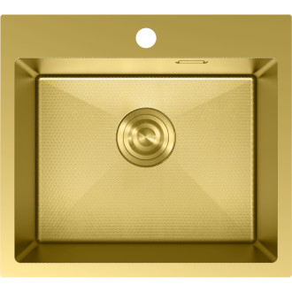 Jednodrezový oceľový drez Mexen Solix 500 x 450 mm, zlatá HC - 6402501000-55HC