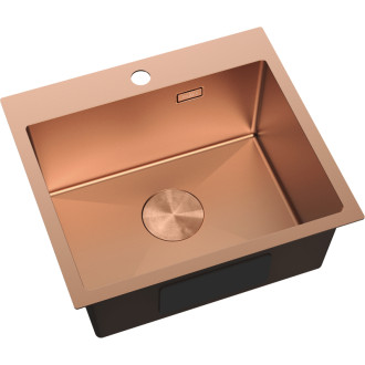 Jednodrezový oceľový drez Mexen Solix 500 x 450 mm, meď - 6402501000-65