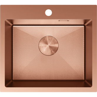 Jednodrezový oceľový drez Mexen Solix 500 x 450 mm, medená HC - 6402501000-65HC