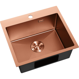 Jednodrezový oceľový drez Mexen Solix 500 x 450 mm, medená HC - 6402501000-65HC