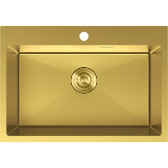 Jednodrezový oceľový drez Mexen Solix 650 x 450 mm, zlatý - 6403651000-55